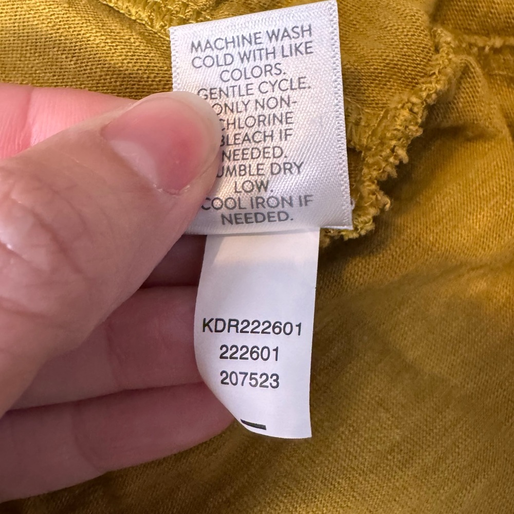 J. Jill Tank Dress Women’s XS Flounced Hem Double V-Neck Knit Dress Dark Yellow - Picture 8 of 8